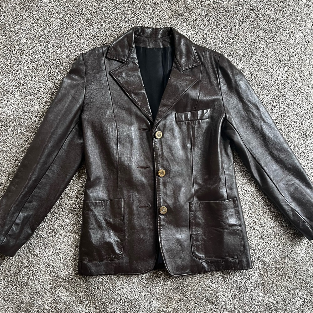 90s Leather Blazer